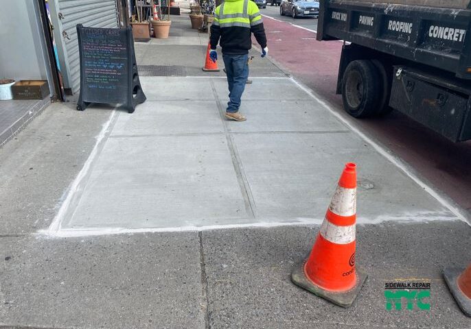 DOT sidewalk repair contractors NYC
